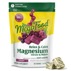 MegaFood Relax + Calm Magnesium Grape Soft Chews - 30 Chews