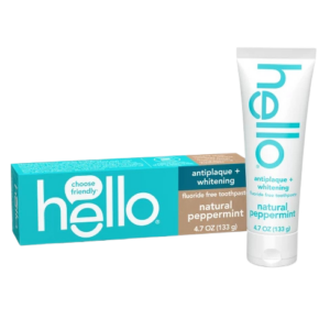 hello Antiplaque and Whitening Natural Peppermint Toothpaste