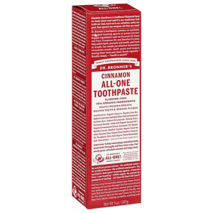 Organic cinnamon toothpaste