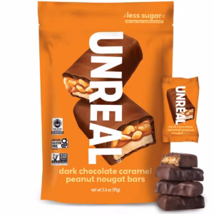 UNREAL Dark Chocolate Caramel Peanut Nougat Bar