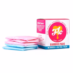 Flo Here We Flo Organic Bamboo Combo Ultra Absorbent Pads with Wings