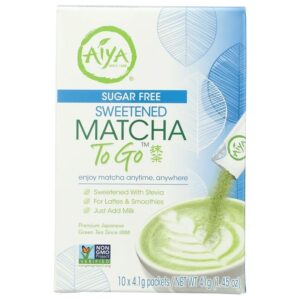 Aiya® Sweetened Matcha To Go Sticks