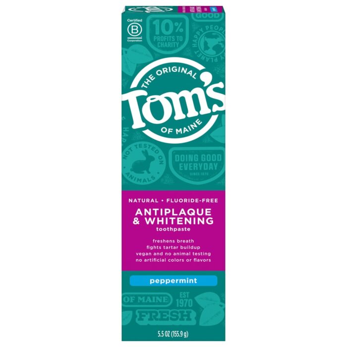 Tom's of Maine Antiplaque & Whitening Peppermint Toothpaste