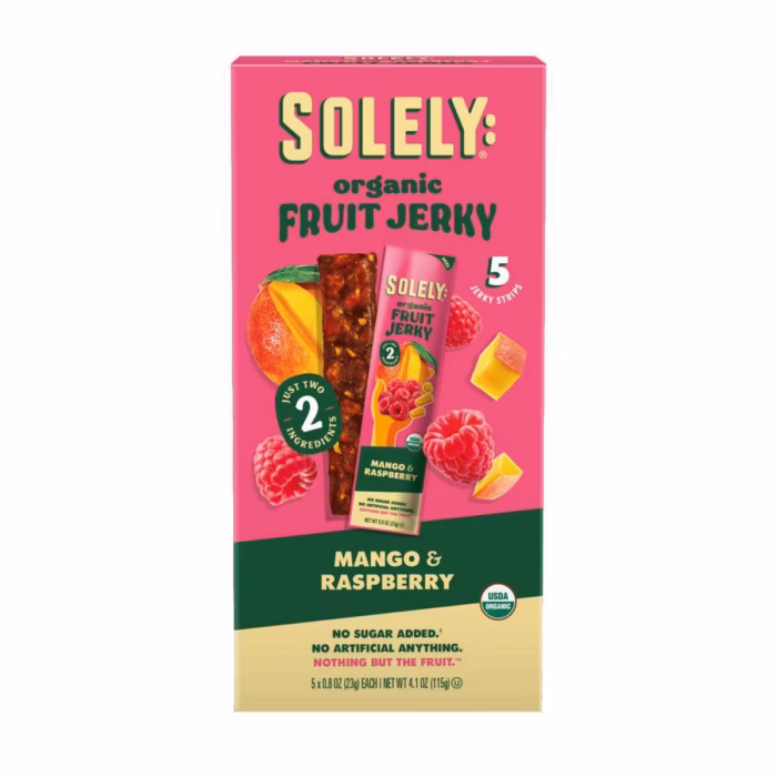 Solely Mango and Raspberry Fruit Jerky
