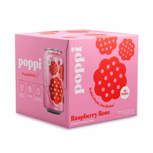 Poppi Raspberry Rose Prebiotic Soda