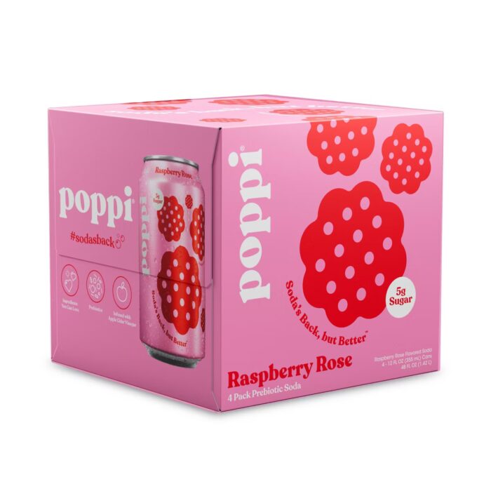 Poppi Raspberry Rose Prebiotic Soda Poppi Raspberry Rose Prebiotic Soda
