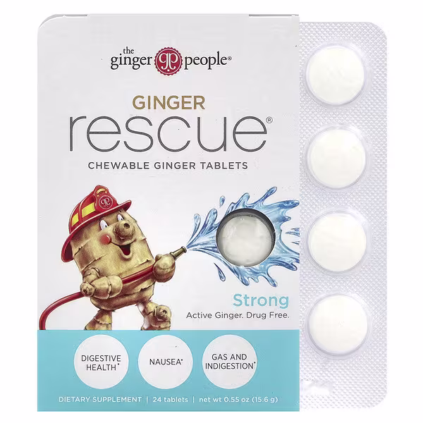 The Ginger People Ginger Rescue Chewable Tablets
